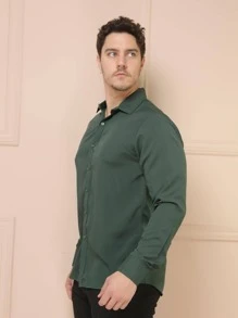 Men Shirts - Dark Green - View 5