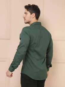 Men Shirts - Dark Green - View 4