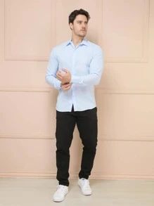 Men Shirts - Baby Blue - View 2