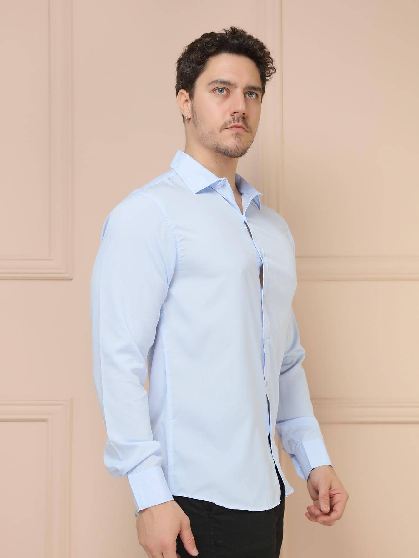 Men Shirts - Baby Blue - View 1