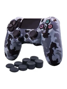 Silicone Case Compatible With PS4 Controller Military Gray - Grey - View 1