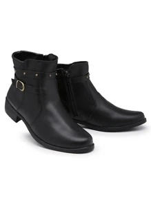 Dahazzi Women's Ankle Boot, Super Comfortable, Short Shaft, Low Heel, SCH11300, Black - màu đen - Xem 5
