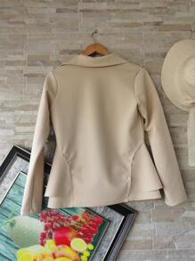 Women Blazers - Beige - View 2