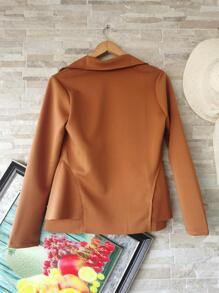 Women Blazers - Rust Brown - View 2