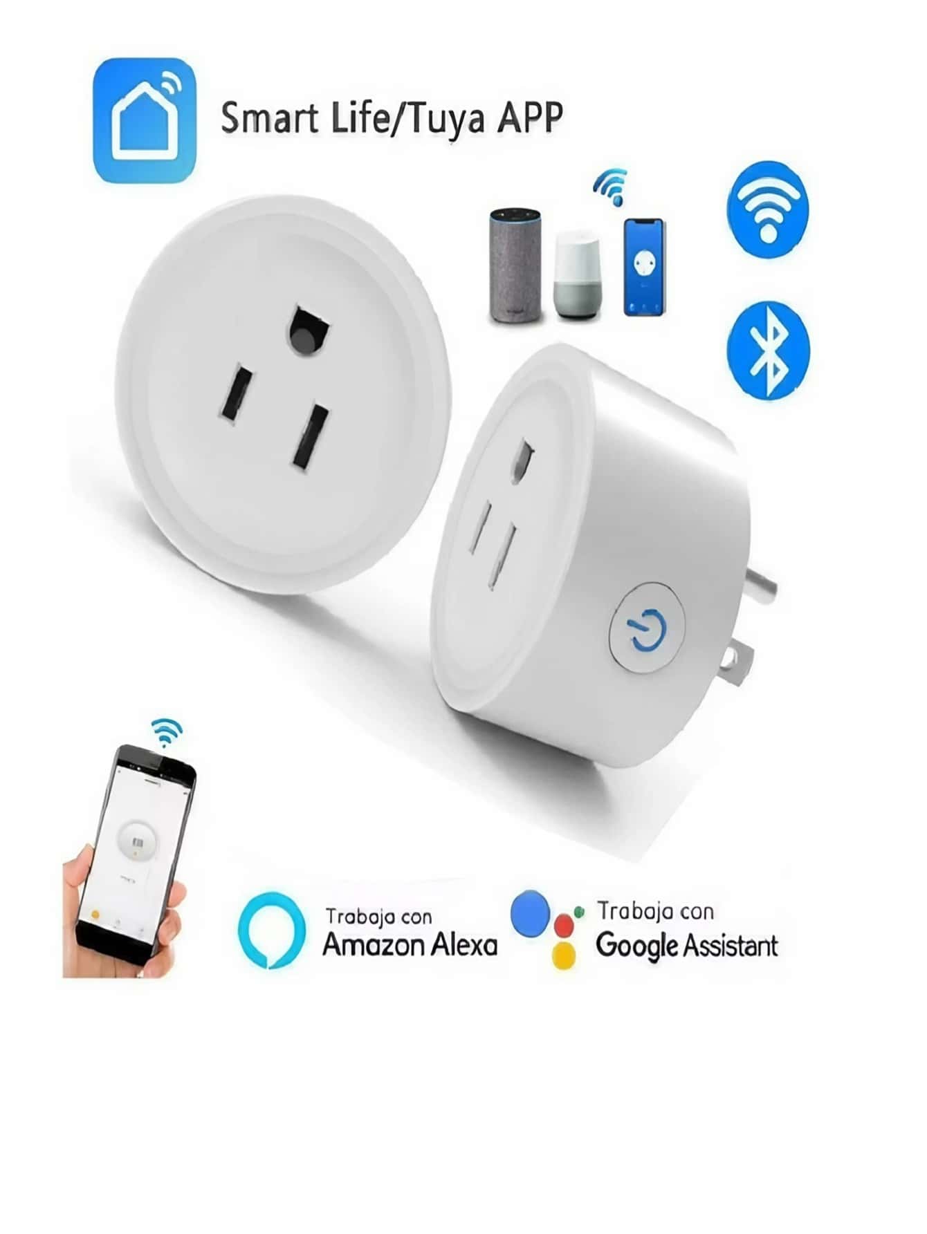 Smart Plug Wifi Smart Plug Compatible Alexa - White - View 1