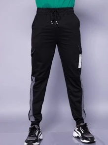 Men Sweatpants - 黑色 - 查看 4