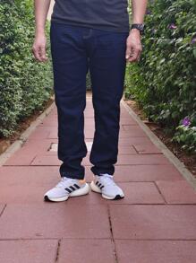 Men Pants - Dark Wash - View 1