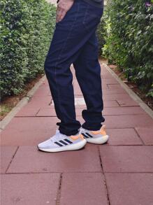 Men Pants - Dark Wash - View 2