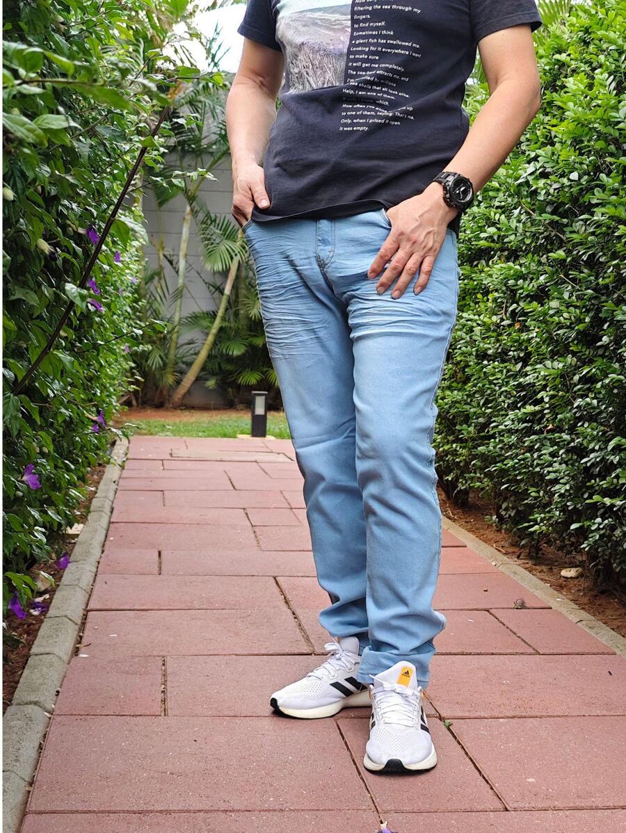 Men Pants - Light Wash - View 1
