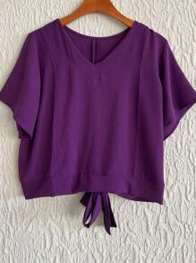 Women Tops - 紫色 - 查看 1