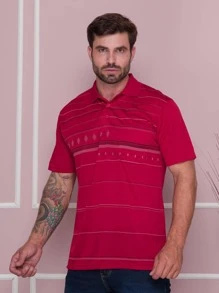 Men Polo Shirts - Đỏ - Xem 1