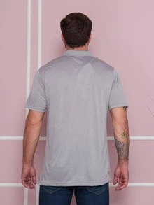 Men Polo Shirts - 淺灰色 - 查看 2