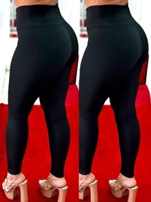 Women Leggings - 黑色 - 查看 2