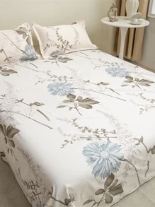 1 Tấm Họa Tiết Hoa, Vải Hiện Đại Thân Thiện Với Làn Da & Ga Giường Mềm Mại Cho Phòng Ngủ - Nhiều màu - Xem 4