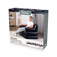 Sillon Inflable Sofá Hinchable de aire Cama Plegable Multiusos 4 En 1 Bestway - Negro - Ver 4