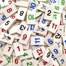 Rummy Mini Classic Board Game Plastic Numbers Novelties Monte Carlo - Blue - View 6