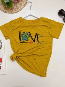 Women T-Shirts - 黃色 - 查看 1