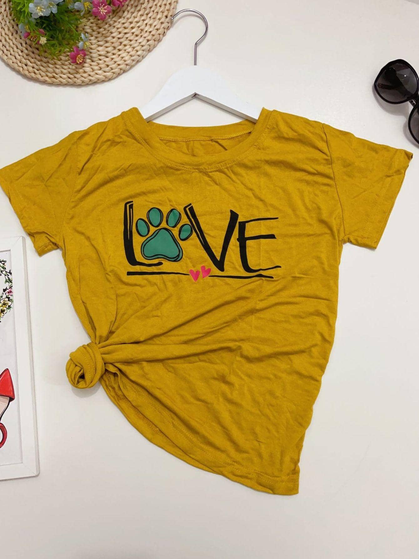 Women T-Shirts - 黃色 - 查看 1