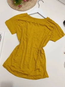 Women T-Shirts - 黃色 - 查看 2