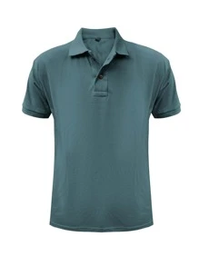 Men Polo Shirts - Army Green - View 1