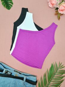 Women Tops - 紫色 - 查看 2