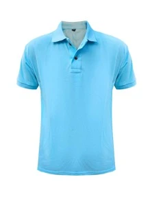 Men Polo Shirts - Màu xanh nhạt - Xem 1