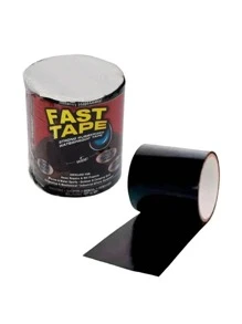 Flex Tape Cinta Adhesiva Caucho Tapa Fugas Resistente 10cm - Negro - Ver 2