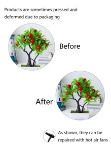 1入組仿真盆栽 - 紅色 - 查看 7