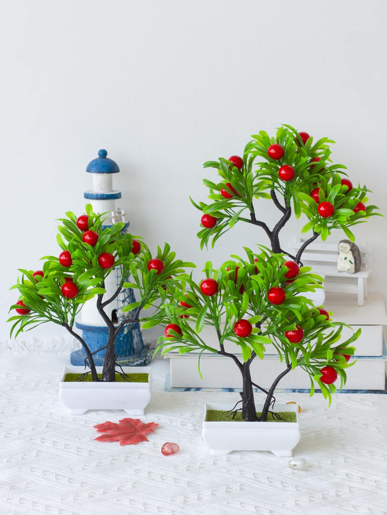 1入組仿真盆栽 - 紅色 - 查看 1