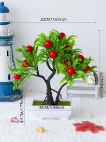 1入組仿真盆栽 - 紅色 - 查看 6