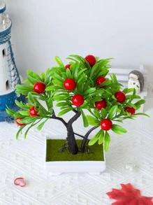 1入組仿真盆栽 - 紅色 - 查看 5