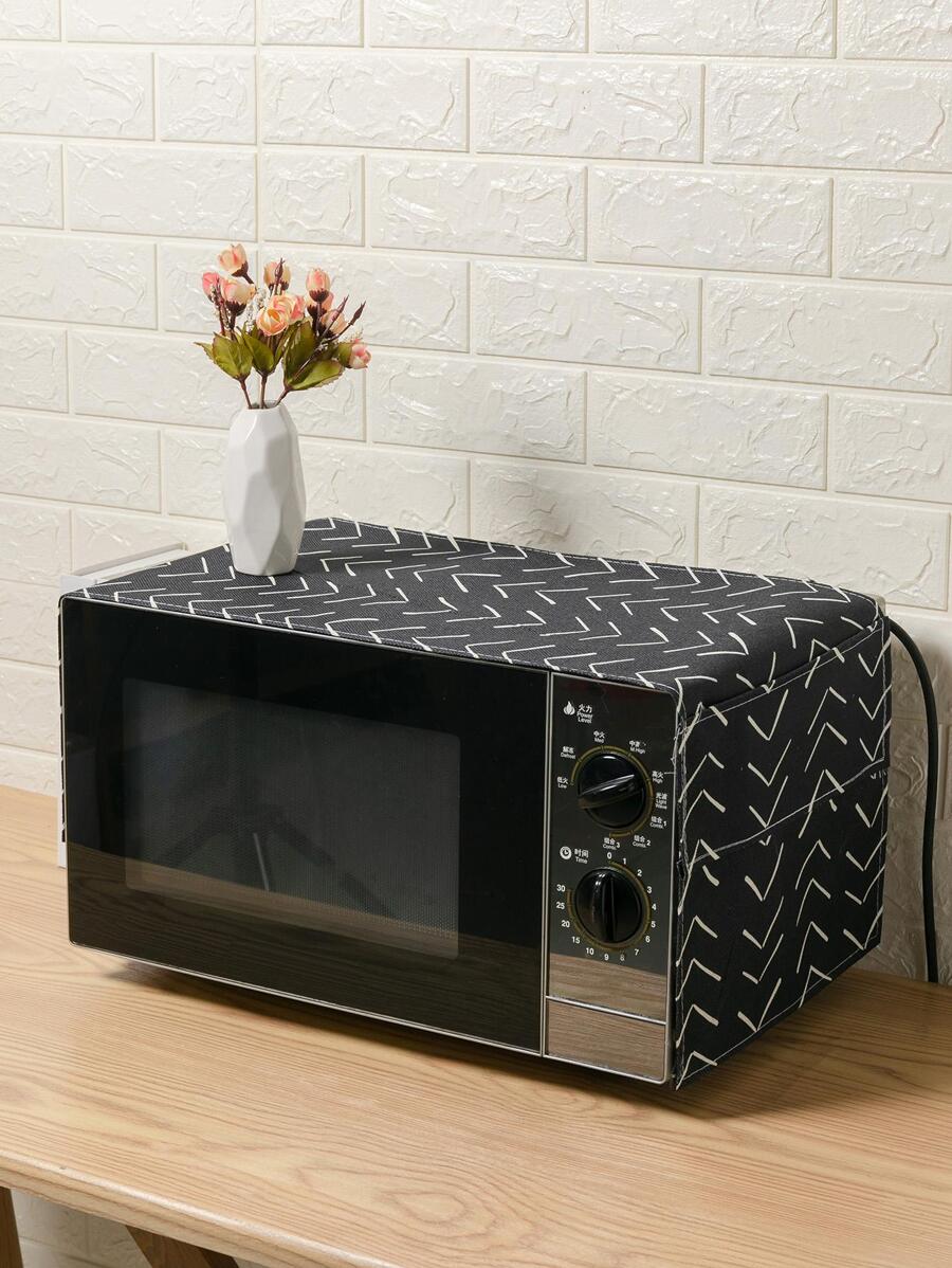 1 pieza de cubierta antipolvo para horno microondas, decoración del hogar y la cocina. La cubierta no es impermeable ni resistente a las manchas.