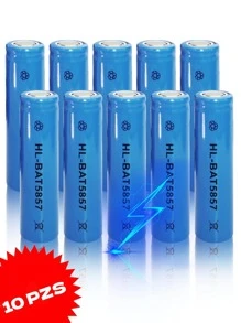 10 Pza Rechargeable Battery 18650 3.7V Multifunctional Rechargeable Batteries - Blue - View 1
