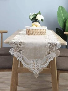 1 Polyester Bàn Á Hậu Phong Cách Châu Âu Thêu Hoa Bàn Bếp Á Quân Cho Phòng Ăn - Cà phê nâu - Xem 1