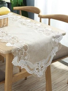 1 Polyester Bàn Á Hậu Phong Cách Châu Âu Thêu Hoa Bàn Bếp Á Quân Cho Phòng Ăn - Cà phê nâu - Xem 2