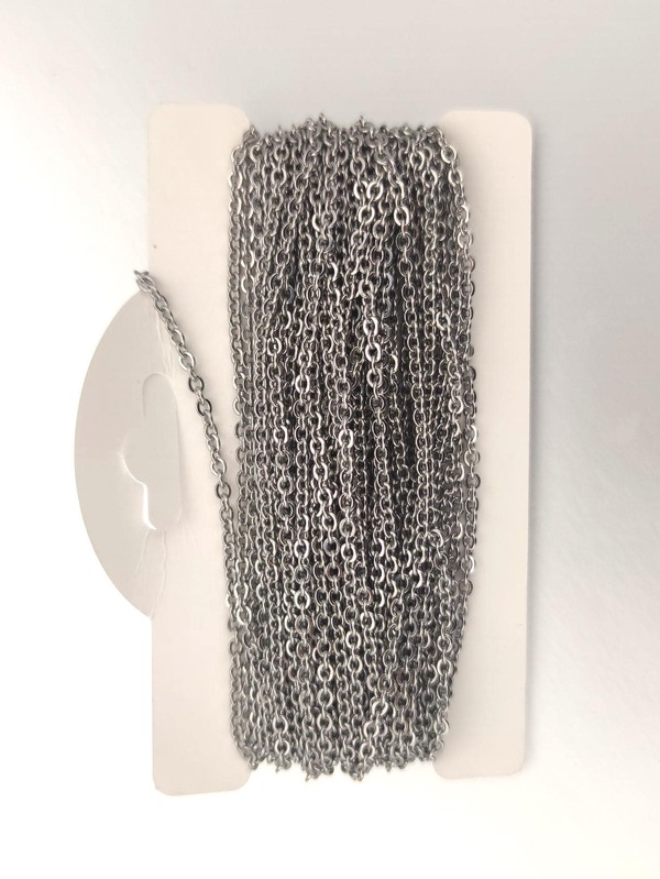 10m/Roll Stainless Steel Flat Cross Chain 1.5mm 2mm 2.5mm Necklace Bracelet DIY Jewelry Accessories Necklace Bracelet
