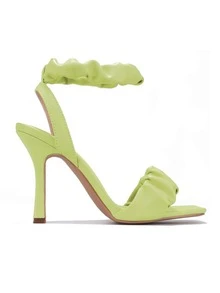 Women's  Square Toe Single Sole High Heels - Single Square Toe High Heel For Casual Fridays - màu xanh lá - Xem 2