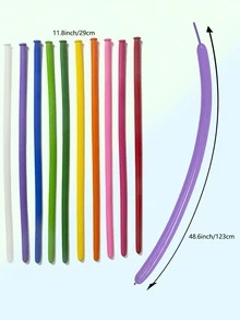 10pcs Solid Color U Shaped Straw - Orange - View 2