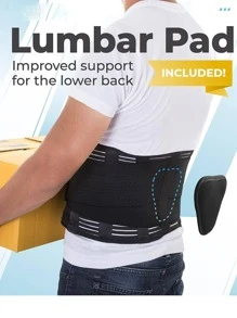 1 pieza Cinturón negro poliamida transpirable deportivo cintura - Negro - Ver 5