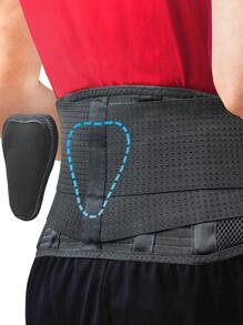 1 pieza Cinturón negro poliamida transpirable deportivo cintura - Negro - Ver 1