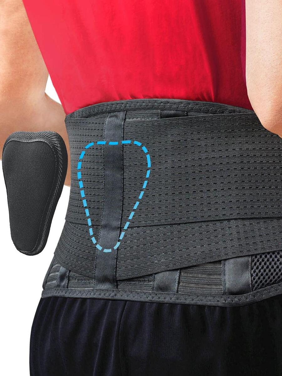 1 pieza Cinturón negro poliamida transpirable deportivo cintura - Negro - Ver 1