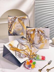 4入組蝴蝶結裝飾打包袋 - 白色 - 查看 5