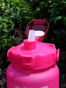 3入組字母圖案水瓶 - 玫紅色 - 查看 7