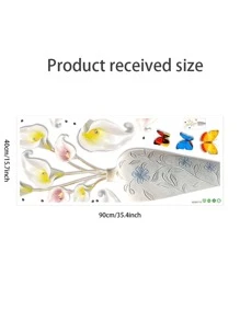 Flower Print Wall Sticker - Multicolor - View 6