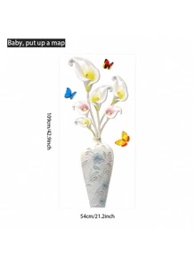 Flower Print Wall Sticker - Multicolor - View 5