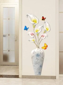 Flower Print Wall Sticker - Multicolor - View 4