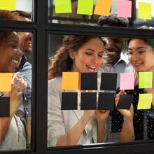 2 piezas Notas adhesivas creativo puro negro minimalista con cuadrado con en forma de corazón mezcla 50 cada - Negro - Ver 9