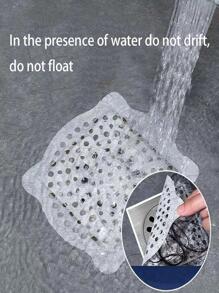 5pcs Disposable Floor Drain Sticker Home Bathroom Decor Summer - White - View 5