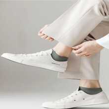 10pairs Men Solid Ankle Socks - Multicolor - View 4