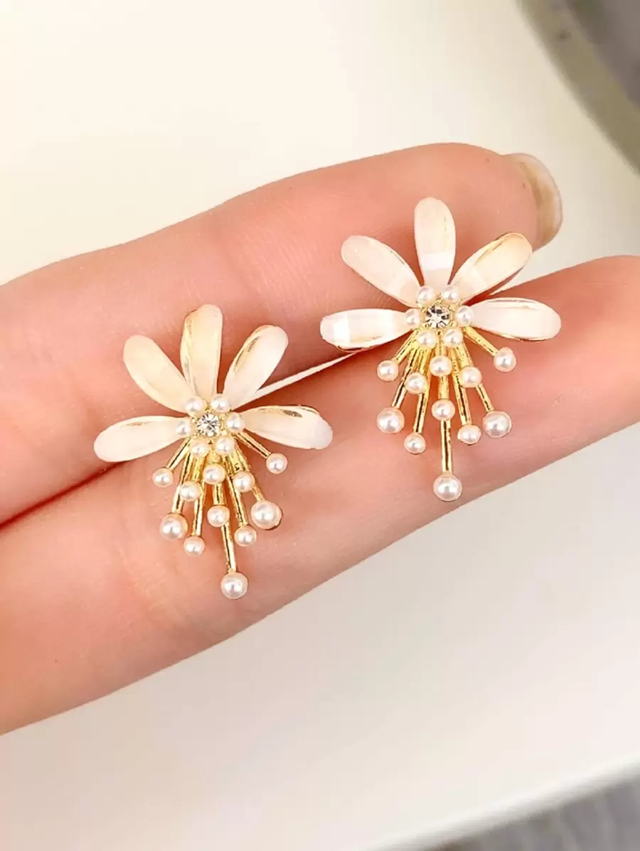 Hoa & Hoa tai trang trí ngọc trai giả Valentine, Mẹ, Mẹ, Ngày của Mẹ, Quà tặng - Nhiều màu - Xem 1